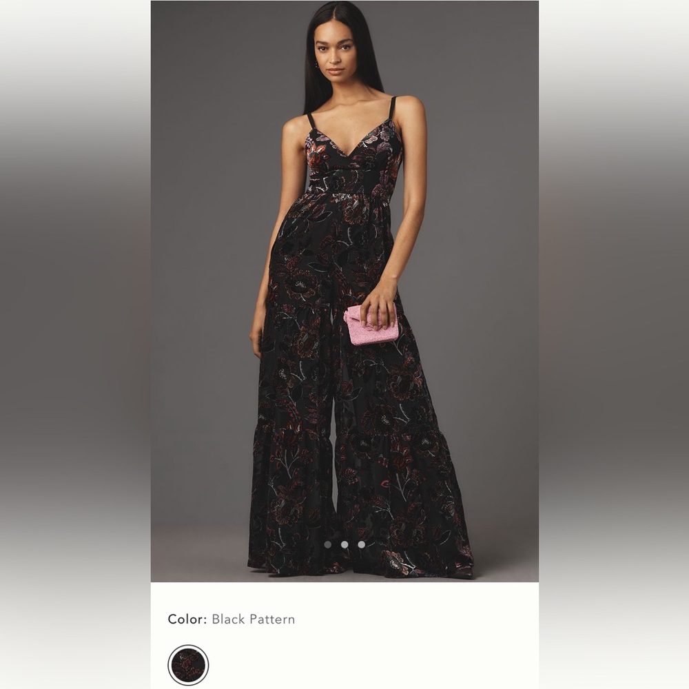 HUTCH TIERED VELVET JUMPSUIT